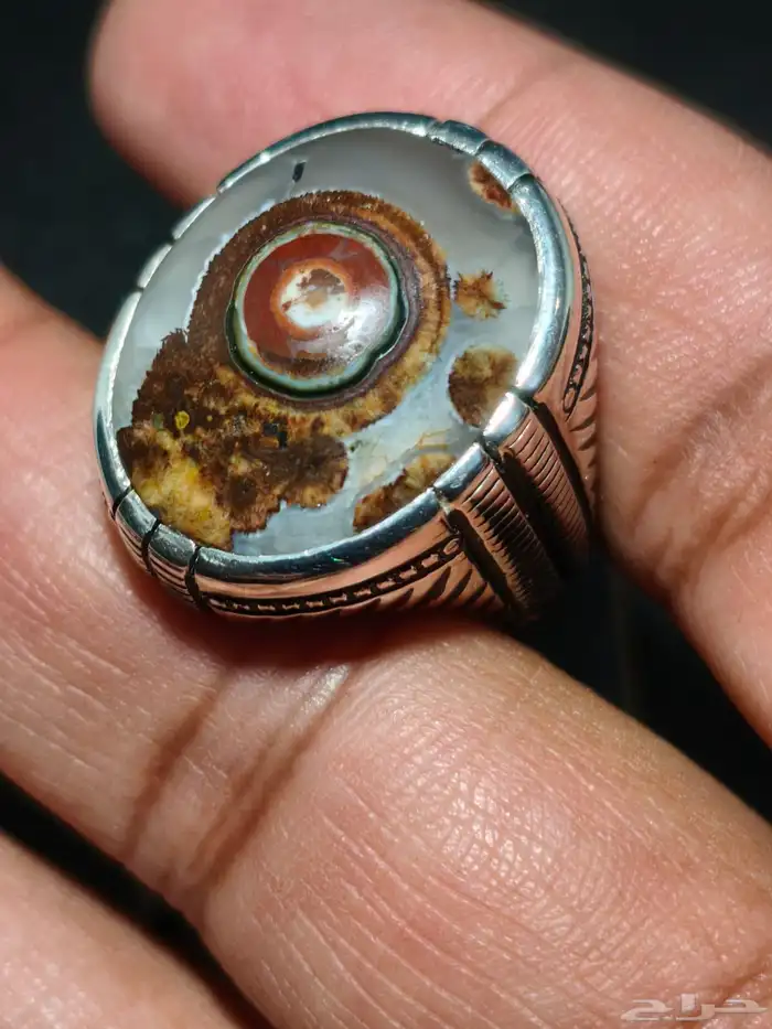 خاتم فضة بحجر العقيق اليماني داوودي صياغة غلام 6