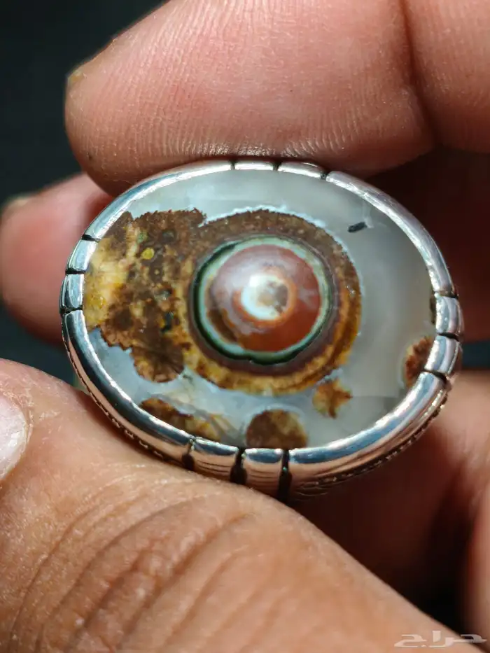 خاتم فضة بحجر العقيق اليماني داوودي صياغة غلام 10