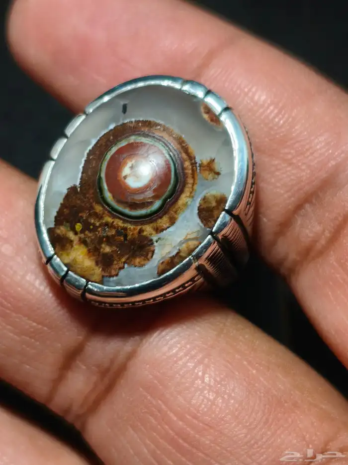 خاتم فضة بحجر العقيق اليماني داوودي صياغة غلام 5