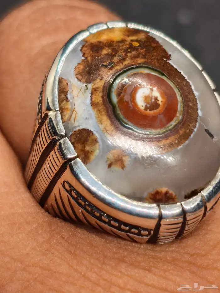 خاتم فضة بحجر العقيق اليماني داوودي صياغة غلام 0