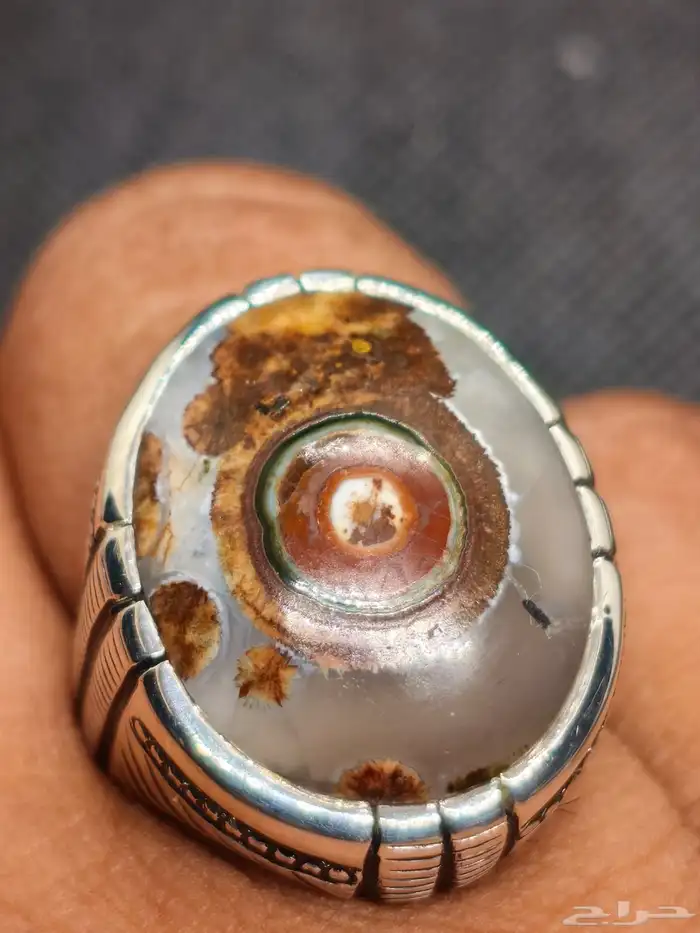 خاتم فضة بحجر العقيق اليماني داوودي صياغة غلام 3