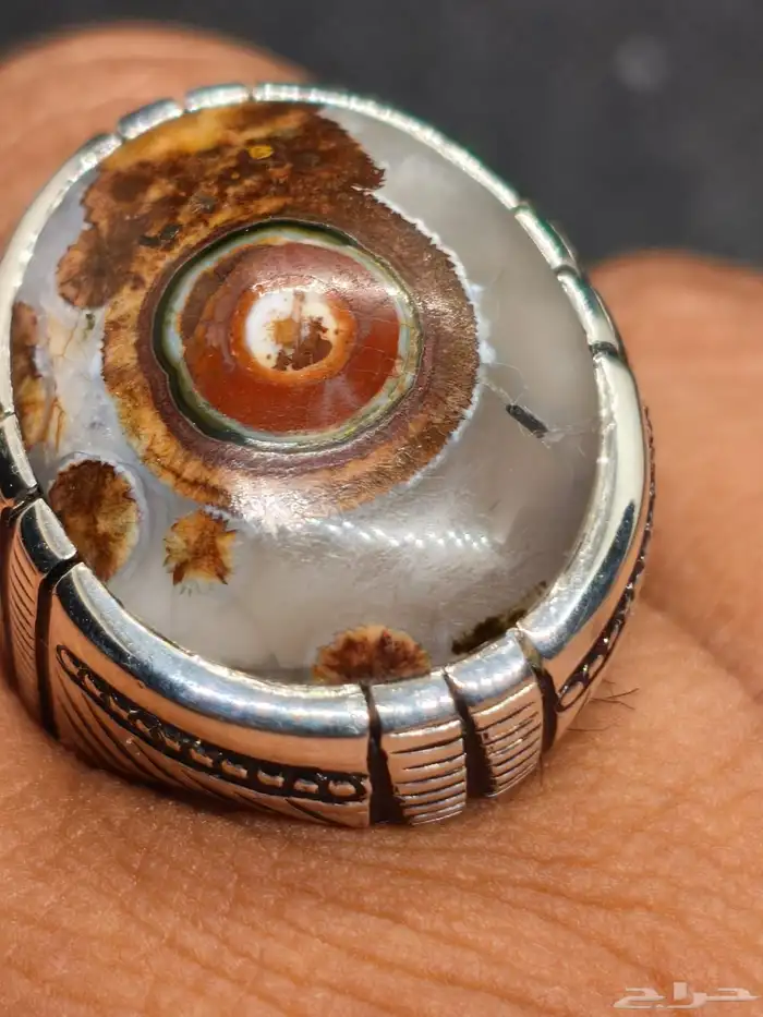 خاتم فضة بحجر العقيق اليماني داوودي صياغة غلام 1