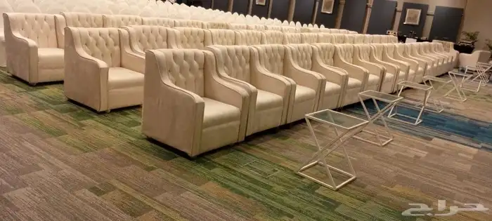 تاجير كراسي طاولات جلسات كنب زل خيام مكيفات مراوح جميع اللوا 40