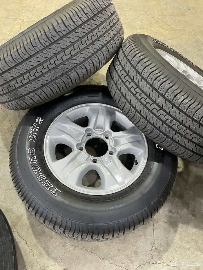 جنوط وكفرات لاندكروزر 1998 2007 كفرات جديده مقاس 17 3