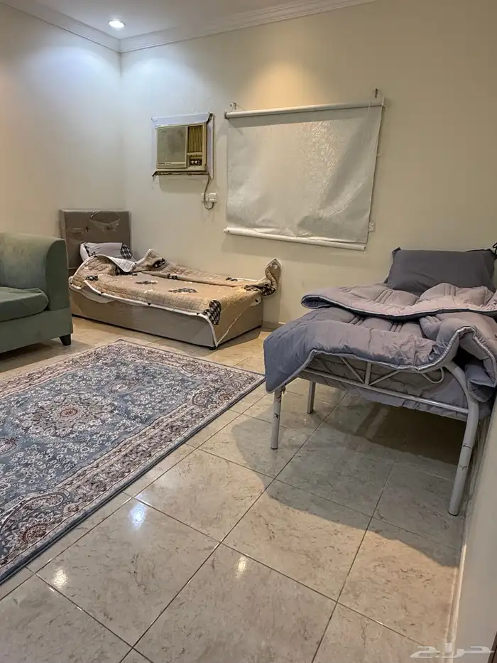 للإيجار ملحق شقة مفروشة حي الحمدانية غرفتين وصالة 2