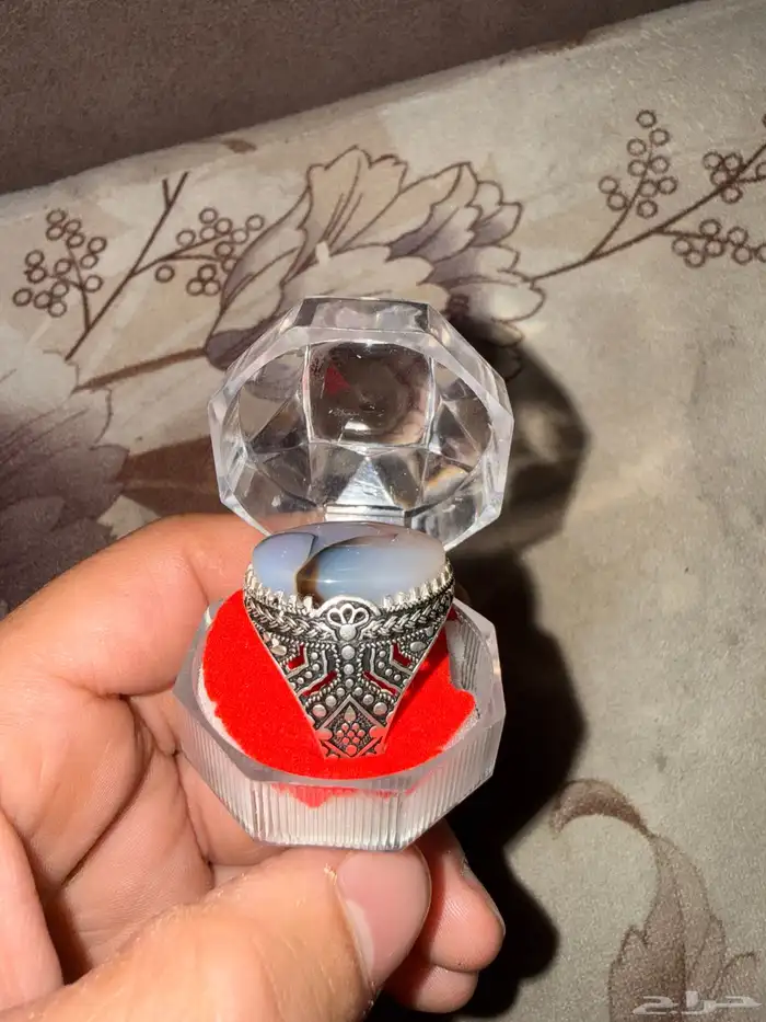 خواتم عقيق يماني فضه 0