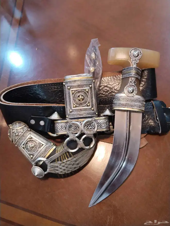 جنبية فاخرة صب فضة مقبض حك زراف وسلة سنياو عماني 5