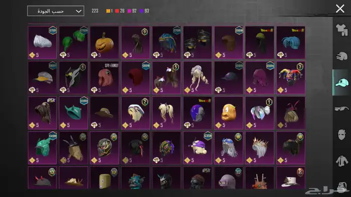 للبيع   حساب PUBG نادر وفخم السعر فوق1000 ريال 32