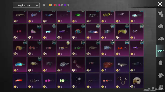 للبيع   حساب PUBG نادر وفخم السعر فوق1000 ريال 29