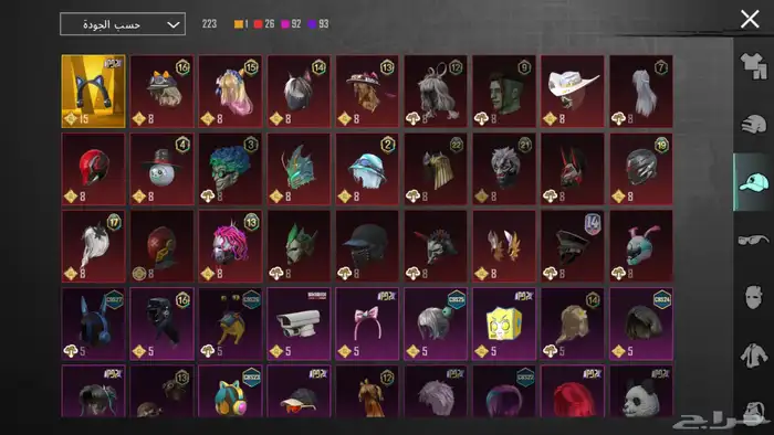 للبيع   حساب PUBG نادر وفخم السعر فوق1000 ريال 33