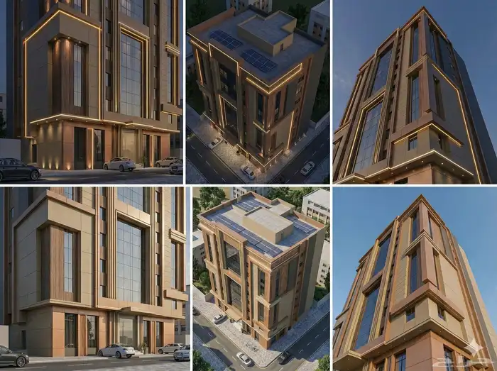 تصميم واجهات فنادق مباني تجارية ( تجاري وصناعي ) 15