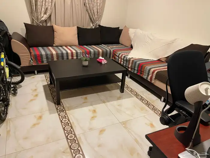 L-Shape Sofa Coffee Table كنب كورنر مستعمل طاولة قهوة 1