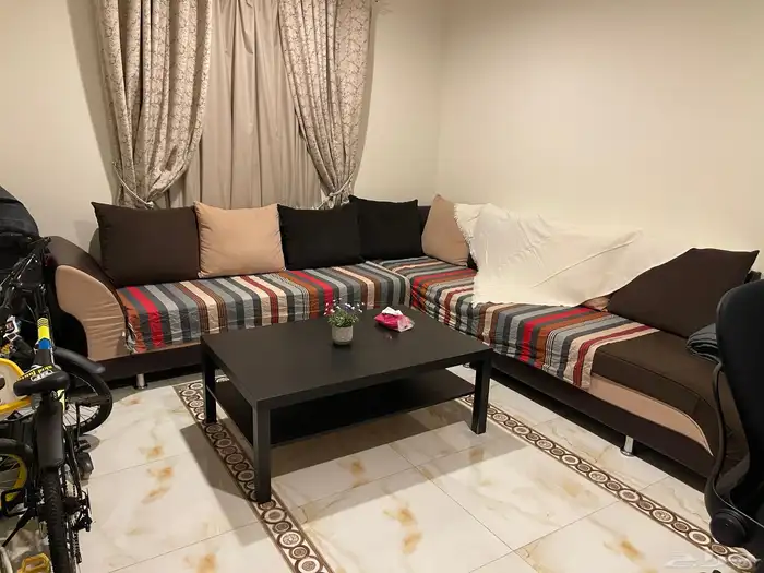 L-Shape Sofa Coffee Table كنب كورنر مستعمل طاولة قهوة 4