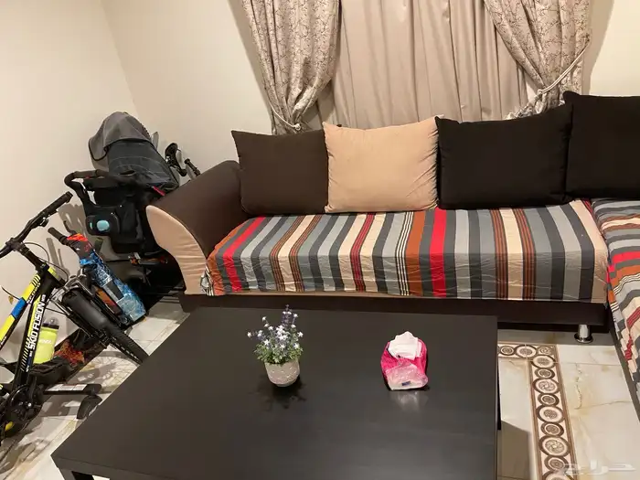 L-Shape Sofa Coffee Table كنب كورنر مستعمل طاولة قهوة 3