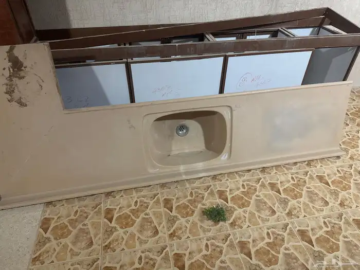 طقم مطبخ كامل مع مغسلة رخامية 0