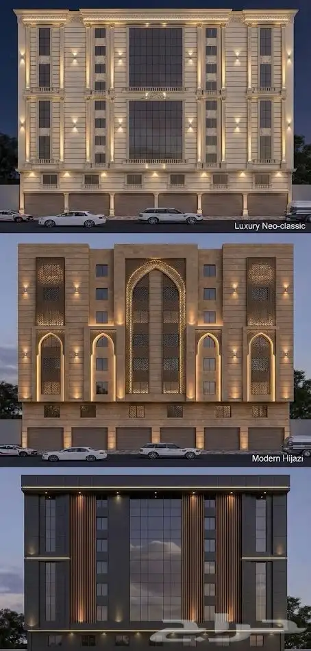 تصميم واجهات فنادق مباني تجارية ( تجاري وصناعي ) 17