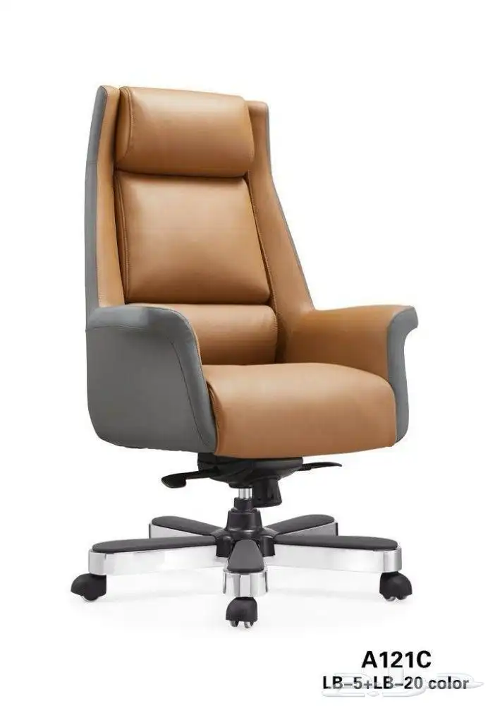 مودرن فخم مكتب كبيرة طقم كامل مع كنبات و كراسي طقم جلد فخم 2