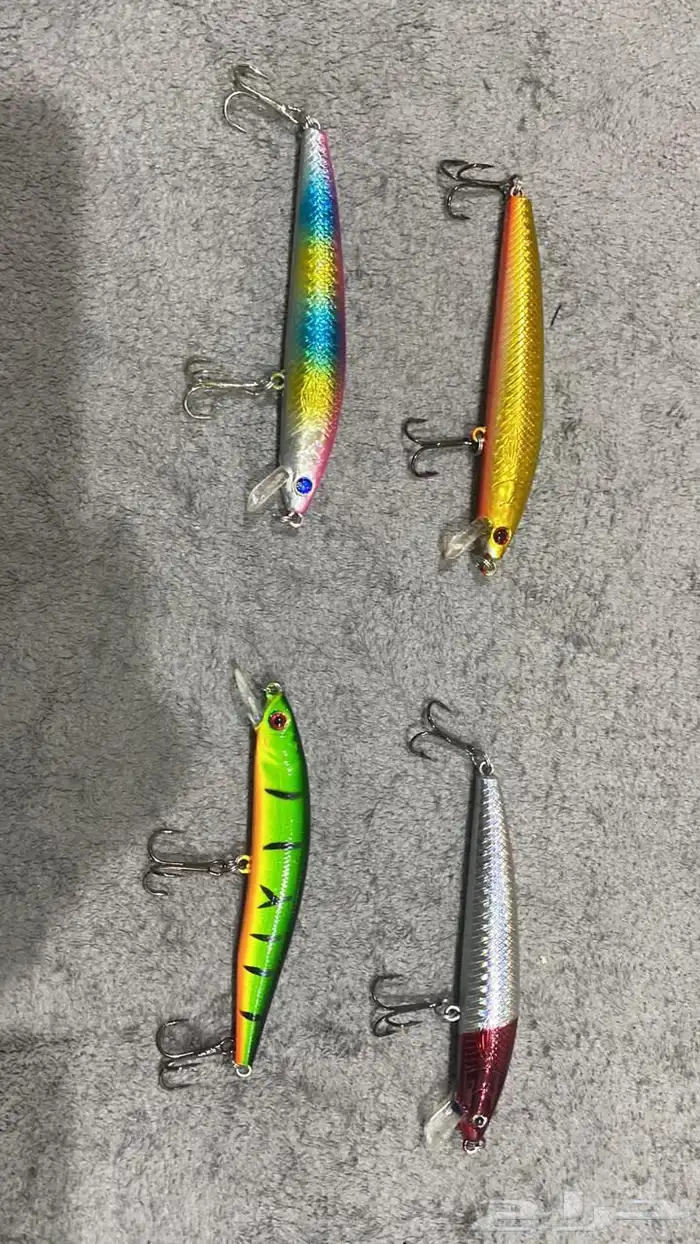 عدة صيد سمك قصبة ومكينة وطعوم و 1