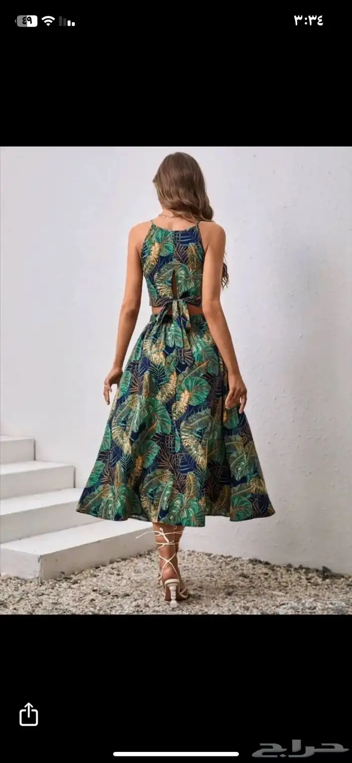 فساتين جديدة الثلاث فساتين ب 100 ريال المقاس لارج فقط 1