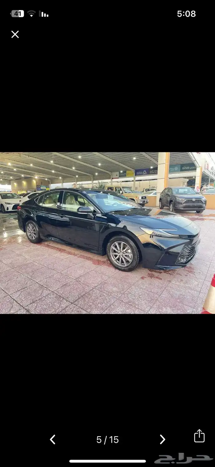 تويوتا كامري 2025 استاندر بنزين لون اسود 3