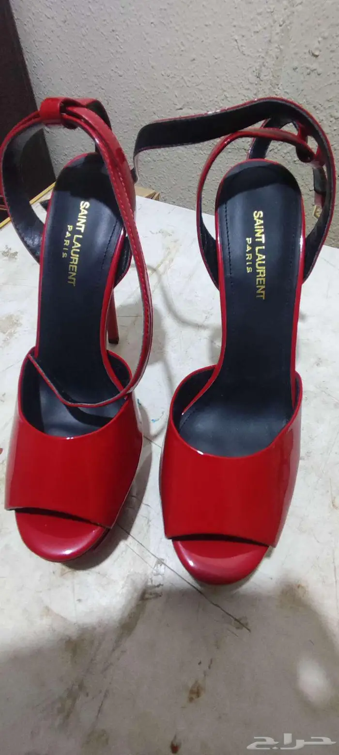 كعب عالي ايطالي جديد احمر مميز 0