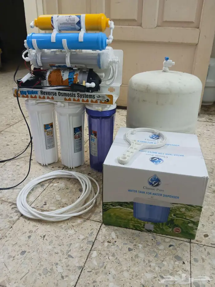 فلتر منزلي مستعمل 7مراحل بكامل اغراض 0