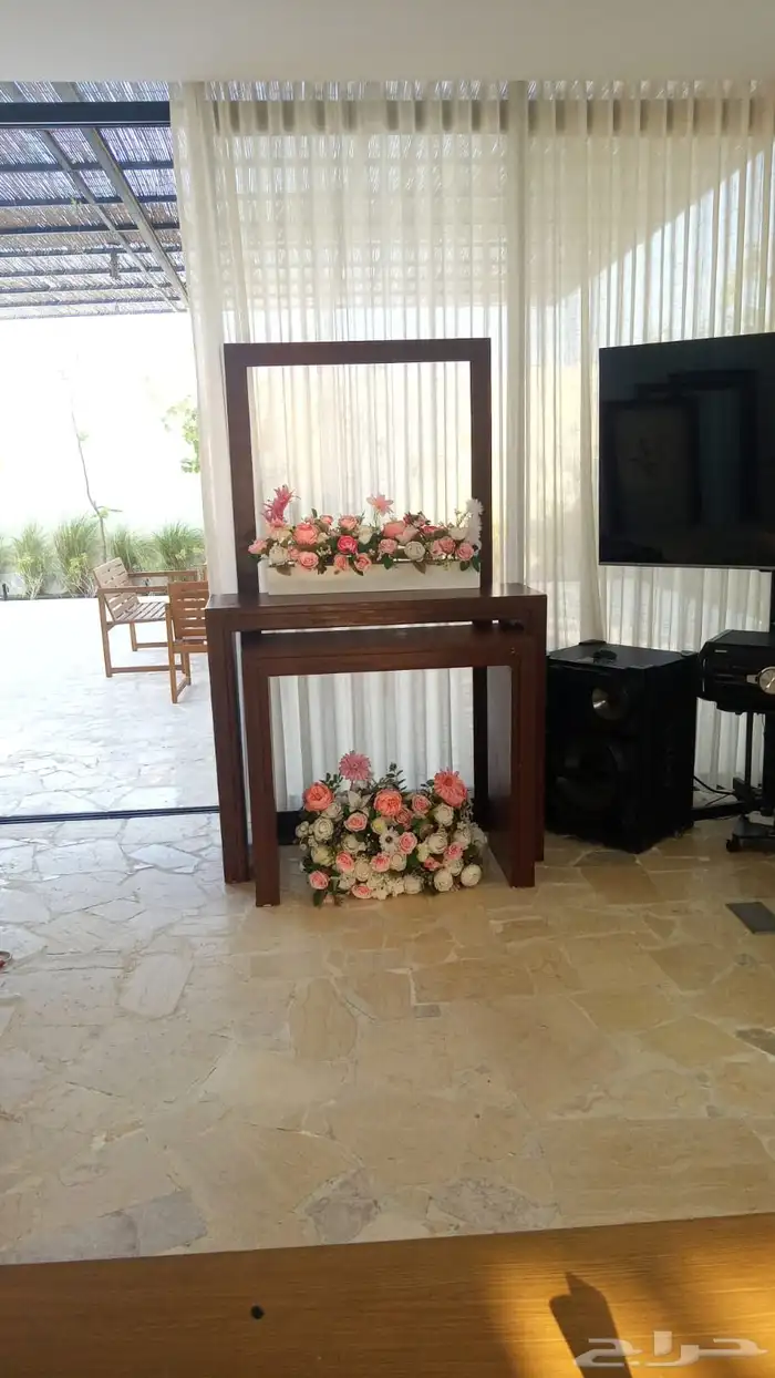 تنسيق عقد قران كوشه مع مدخل الضيافه وركن الاسماء 1500ريال 1