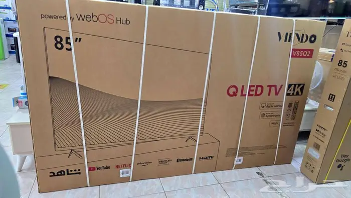 بيع عرض شاشات 120هرتز 4K QLED تلفزيون سمارت توصيل ذكيه 19