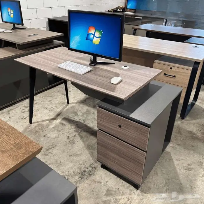 طاولات مكاتب مكتبية - للمنزل والمحلات - 120سم و 140سم 2