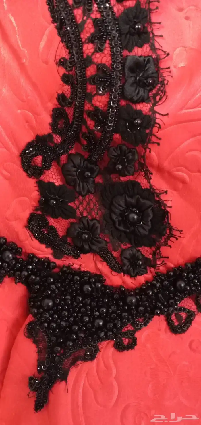 فستان مناسبات تفصيل خاص خام ثقيل ملبوس مرتين بس مقاس s 1