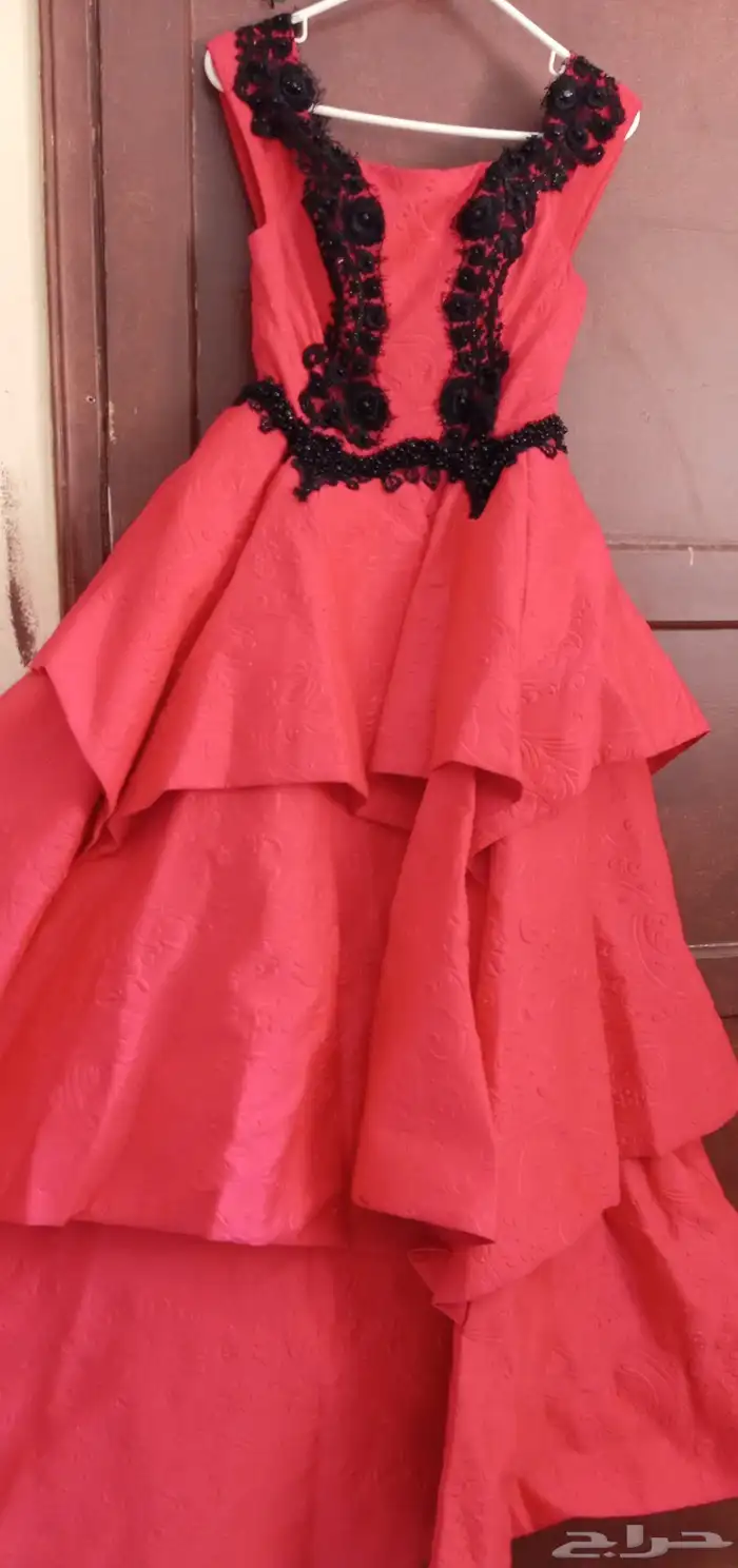 فستان مناسبات تفصيل خاص خام ثقيل ملبوس مرتين بس مقاس s 2