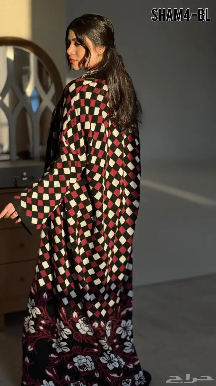 عبايات رونق الصوف ملون تريكو شتاء وشاح 0