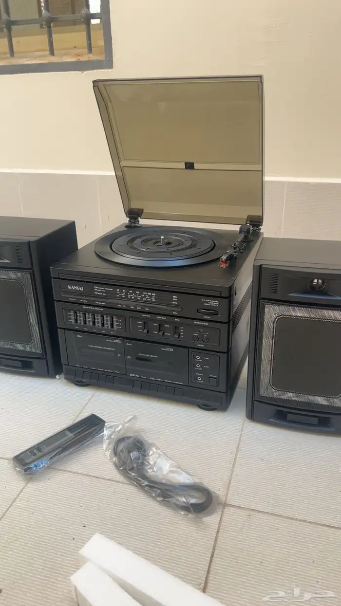 مسجل KANSAI ومشغل اسطوانة جديد بكرتونه 10