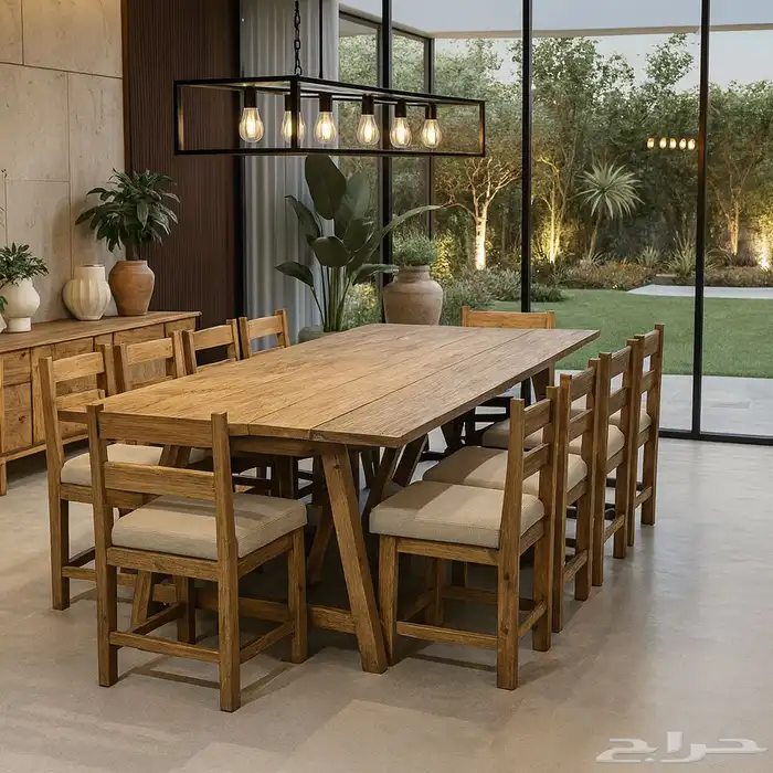 طاولات وديكورات خشبيه 2