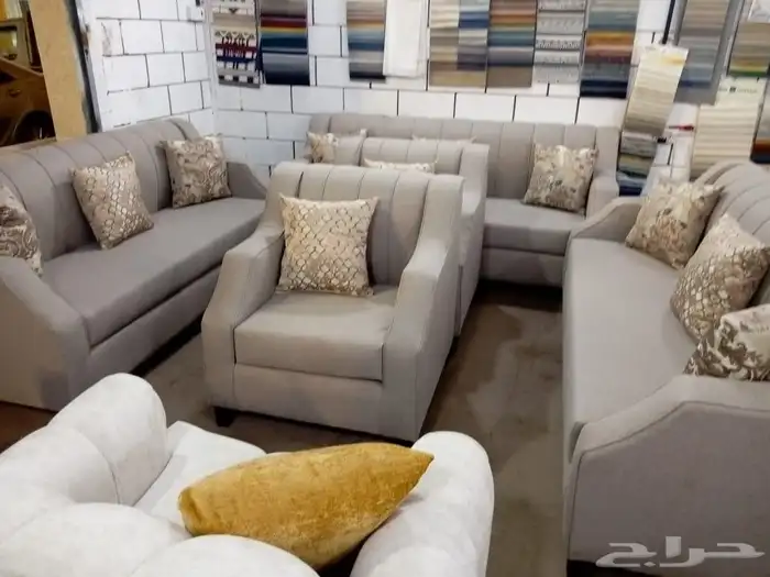 تفصيل جاهز كنبات جلد قماش تنجيد كراسي كوفي 4