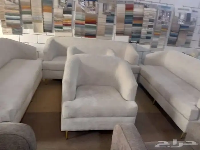 تفصيل جاهز كنبات جلد قماش تنجيد كراسي كوفي 3