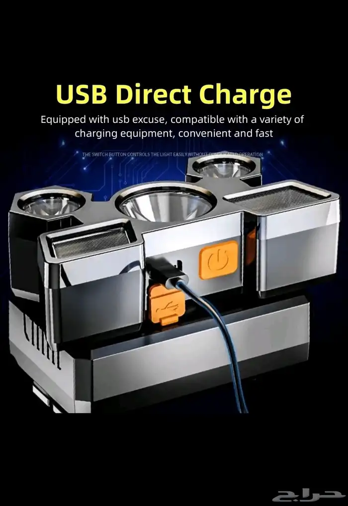 كشاف إضاءة ليلي LED قابل للشحن يثبت بالرأس 2