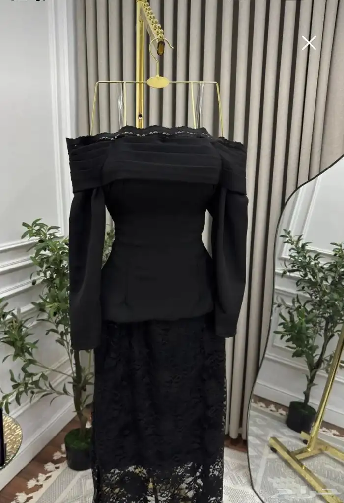 فستان أسود دانتيل كورسيه جديد - فساتين سهرة 4