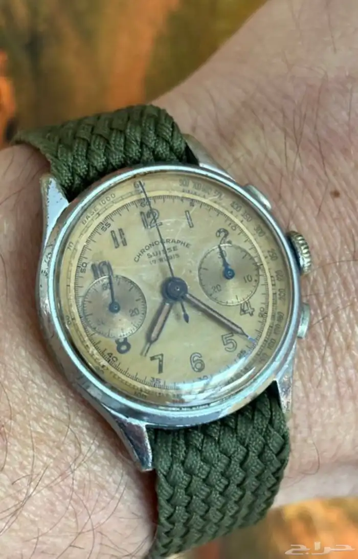 ساعة Chronographe Suisse كرونوغراف نادره (1940) 8