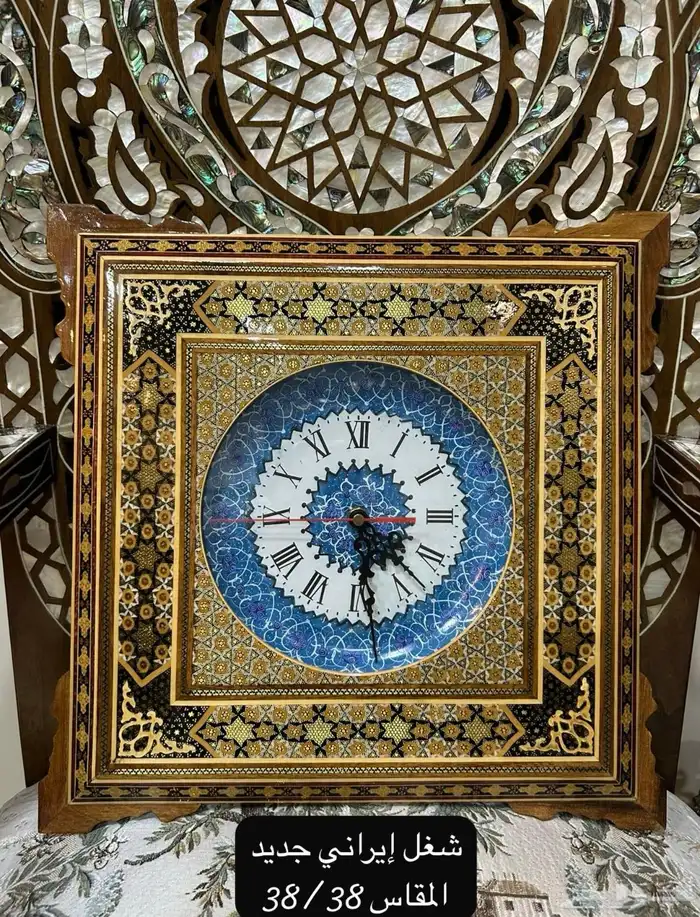 تحف خشب يدويه مصري ودمشقي وايراني مطعم بالصدف والنحاس انتيك 23