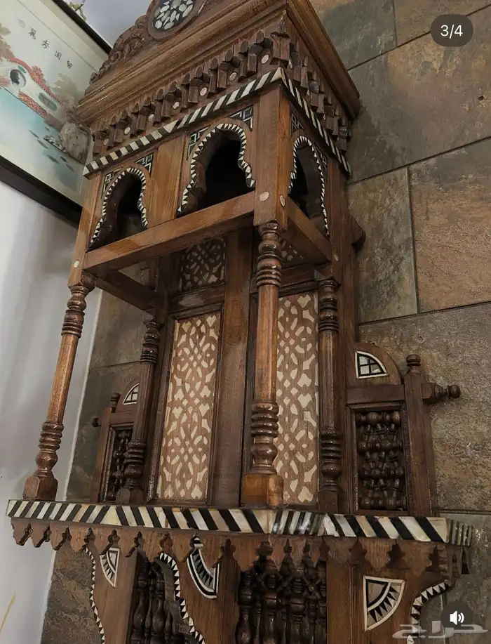 تحف خشب يدويه مصري ودمشقي وايراني مطعم بالصدف والنحاس انتيك 5