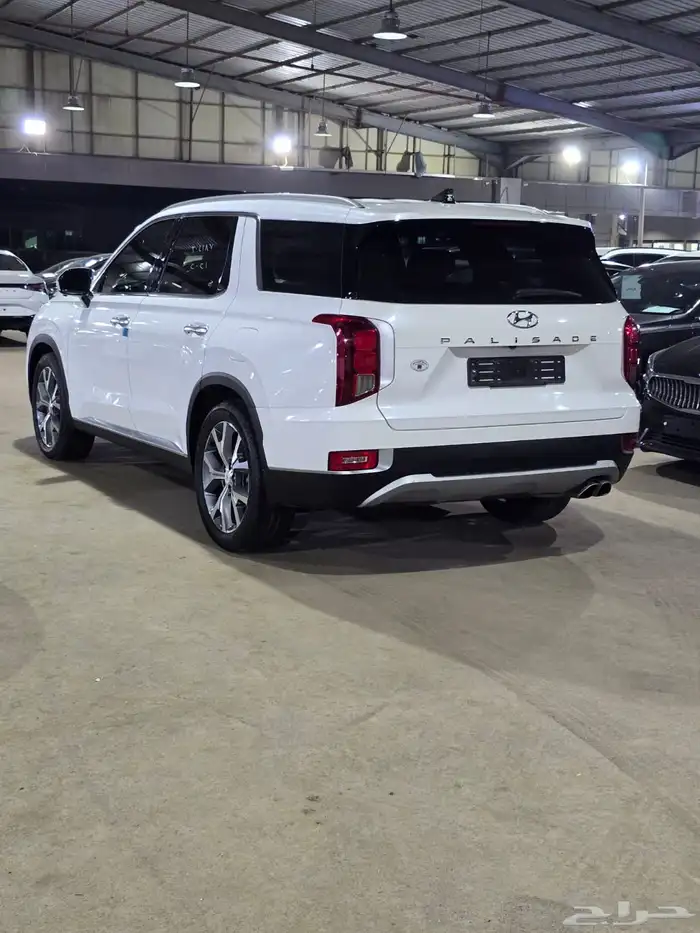 هيونداي باليسيد ابيض 2021 بنزين بطاقة جمركية وارد كوريا 3