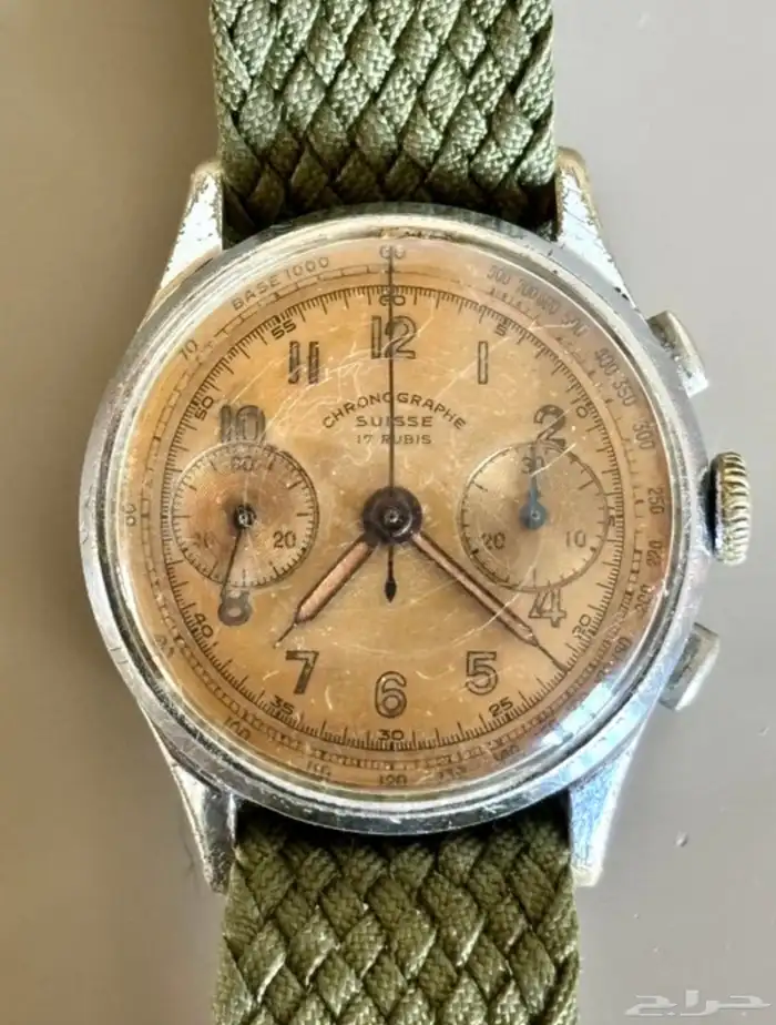 ساعة Chronographe Suisse كرونوغراف نادره (1940) 6