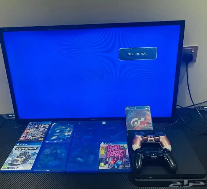 بلايستيشن 4 نضيف مع يدين تحكم و 10 العاب 0