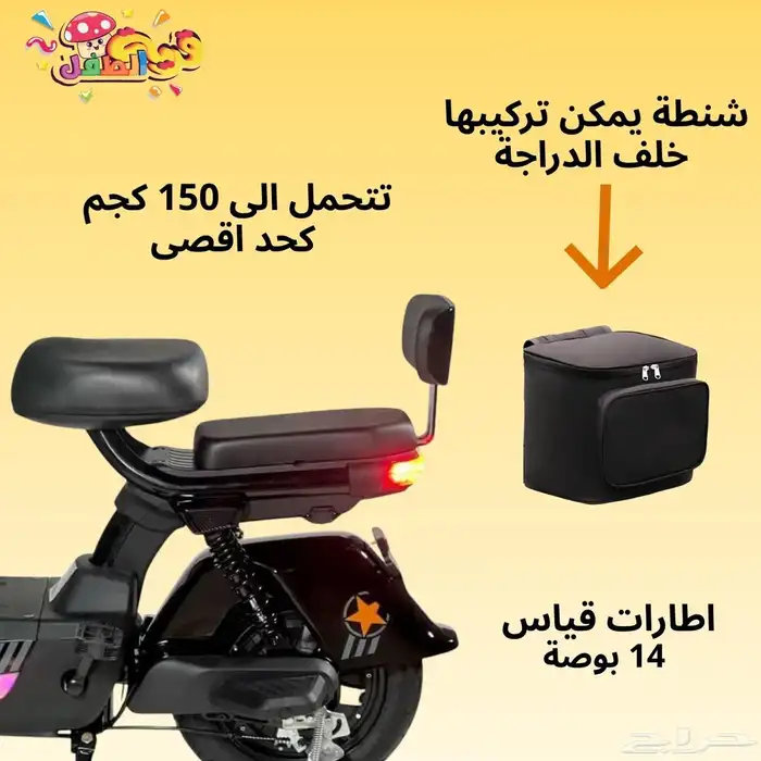 سكوتر دراجة كهربائية شالنجرز بطارية 48 فولت -13 أمبير 2