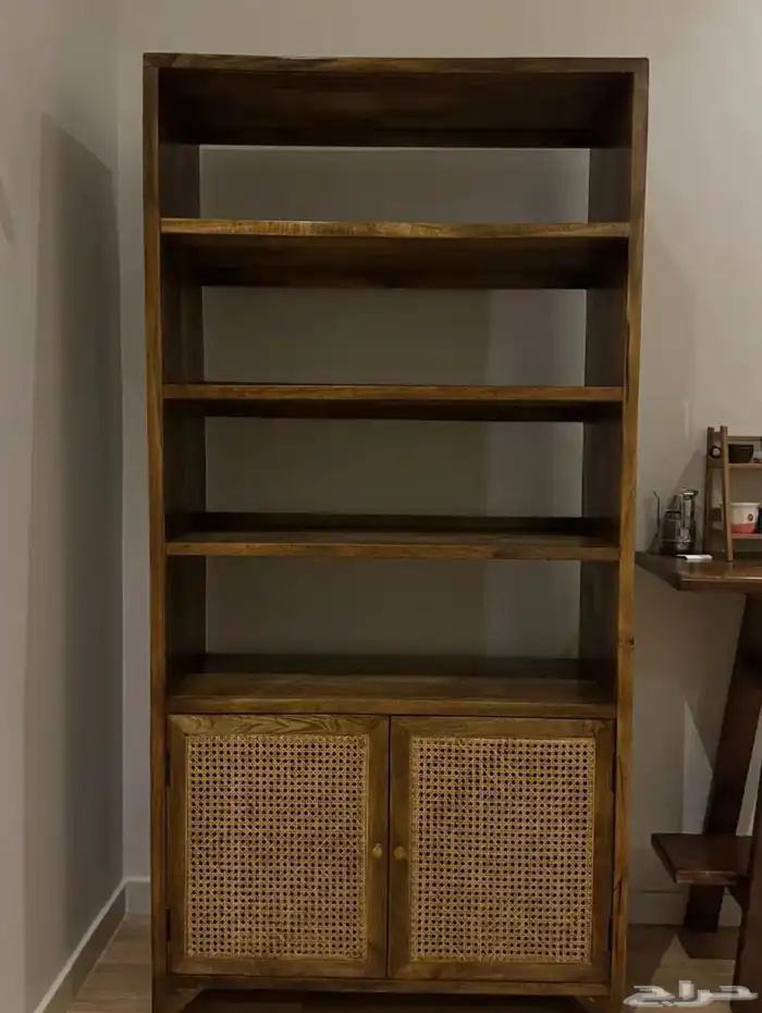 دولاب رفوف وكتب خشب اصلي 0