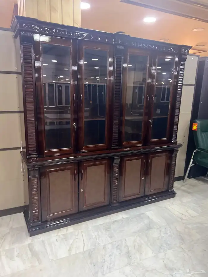 ملكي اثاث مكاتب طقم فخم جلد اخضر كامل طقم طاولة اجتماع كرسي 31