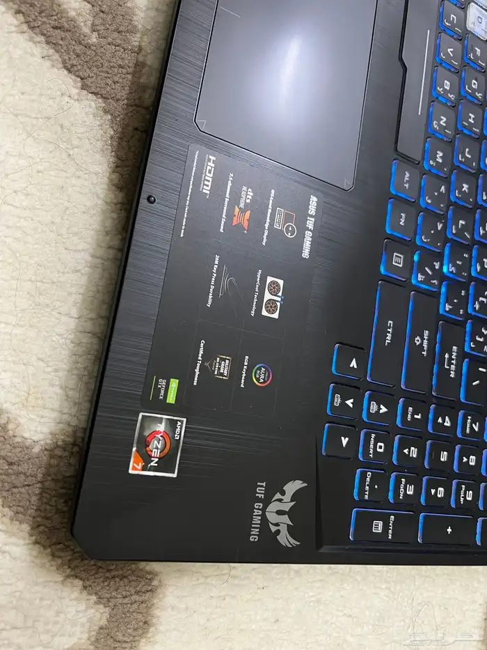 لابتوب Asus جمينج Ryzen7 الرام 16 هاردسك SSD 3