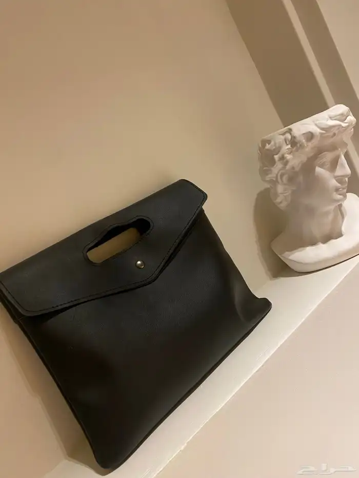 شنطه نسائي جلد اسود 1