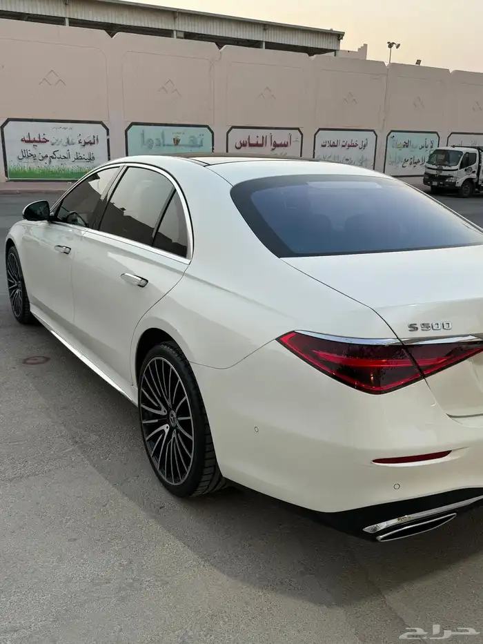 مرسيدس 2021 جفالي S500 نظيف ابيض داخل احمر 6